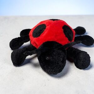 Mary Meyer‎ Flip Flops Ladybug Plush Red Black Spotted Bean Bag Stuffed 12"